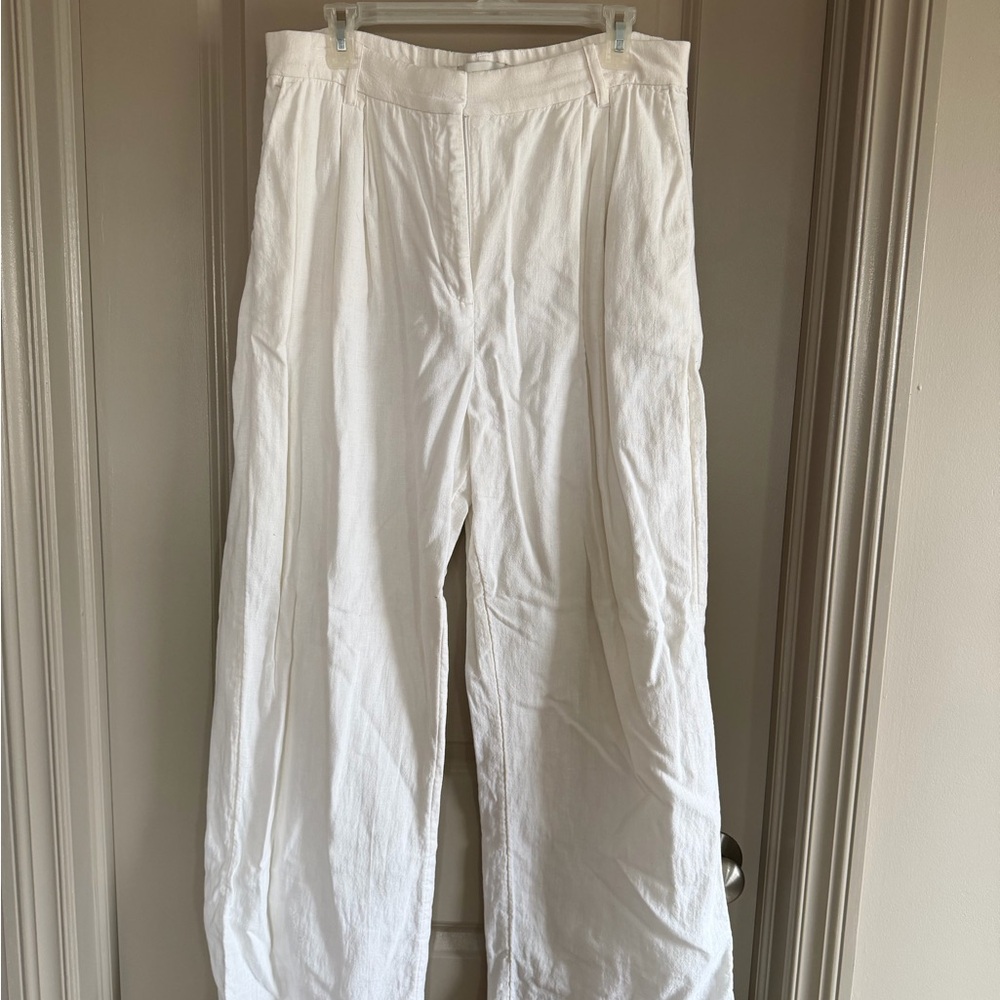 Abercrombie & Fitch Cream Linen Pants